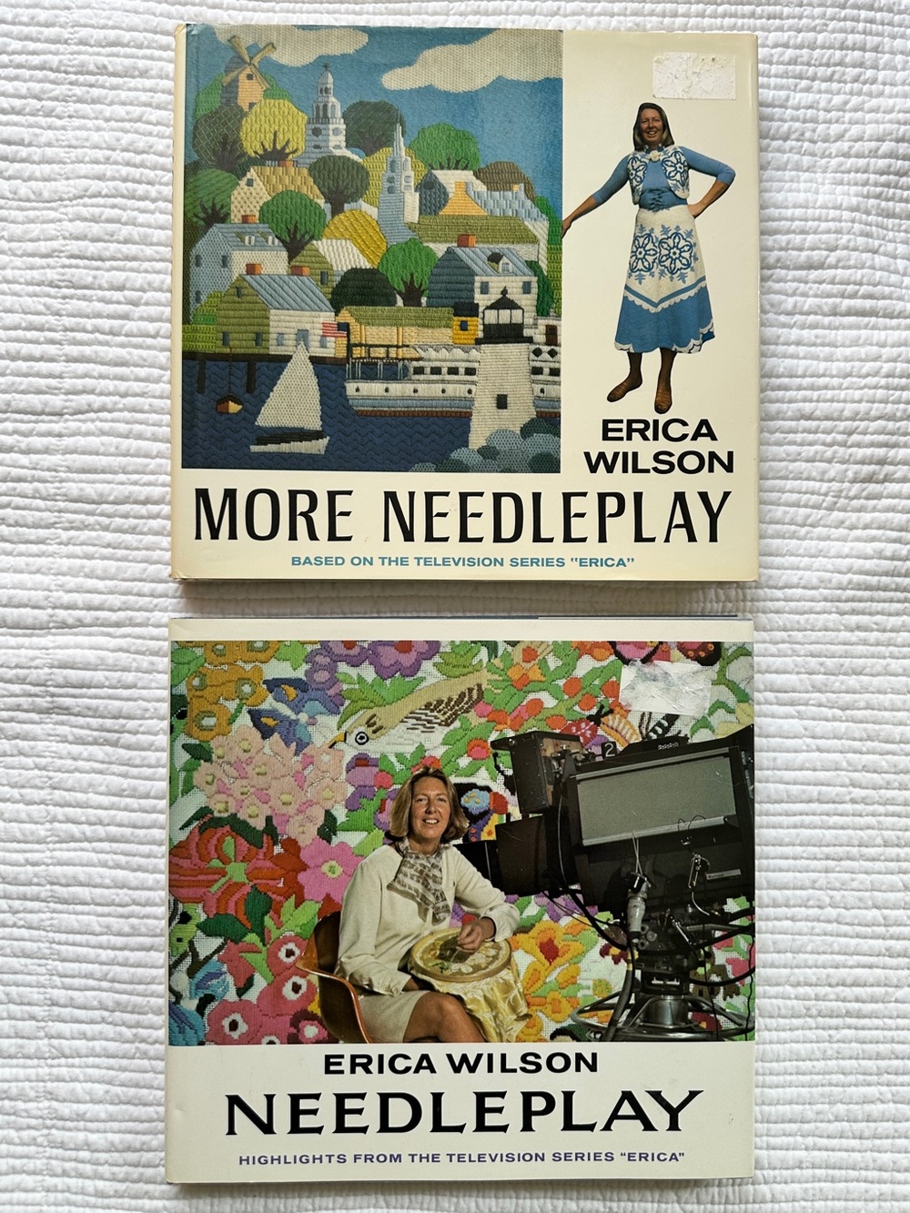 2 Vintage Needleplay Books Erica Wilson Needlepoint Sewing DIY Arts & Crafts